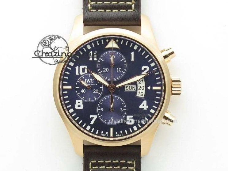 MIROTIME 0510 ZipUp Calatrava 5524R Pilot Travel Time RG GRF Brown Dial on Brown Leather Strap A324 V 7110